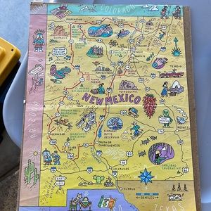 COLORFUL Paper of NEW MEXICO MAP.